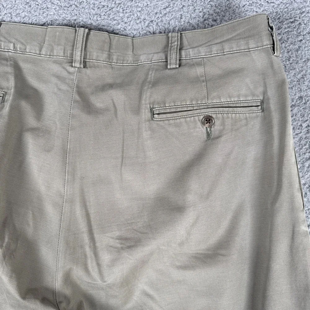 Polo Ralph Lauren Hammond Pants Mens 36x33 Olive Green Pleated Cuffed